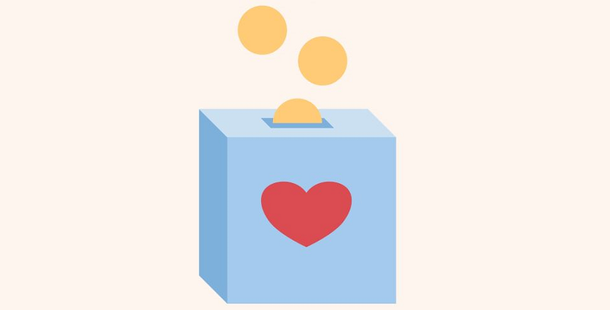 Vector image of a donation box